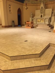 St. Pat's - Repair prep - Sanctuary stripped